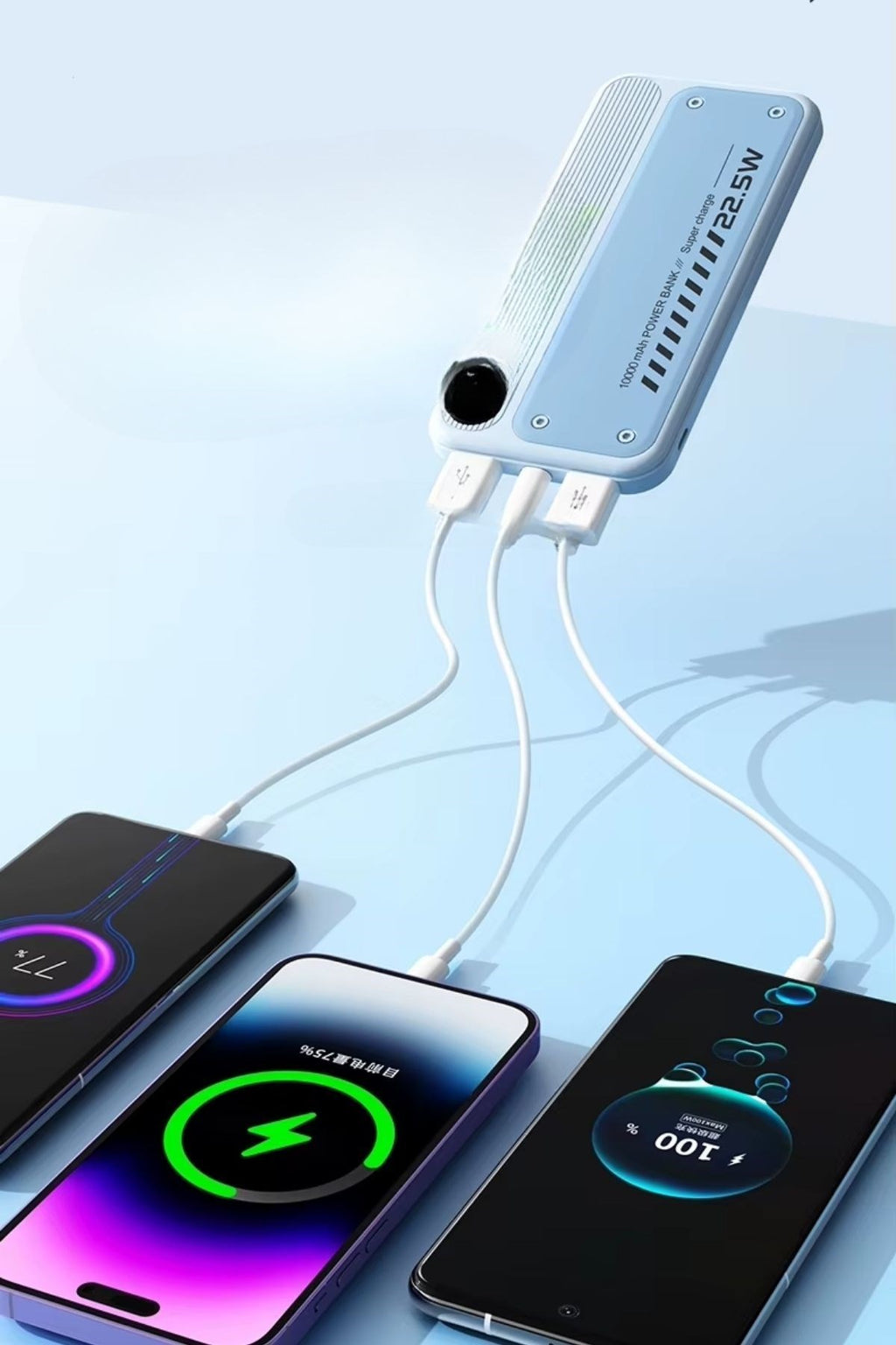 BUFFER® 10000 mAh Hızlı Şarj Özellikli Aynı Anda 4 Cihazı Şarj Edebilen Powerbank