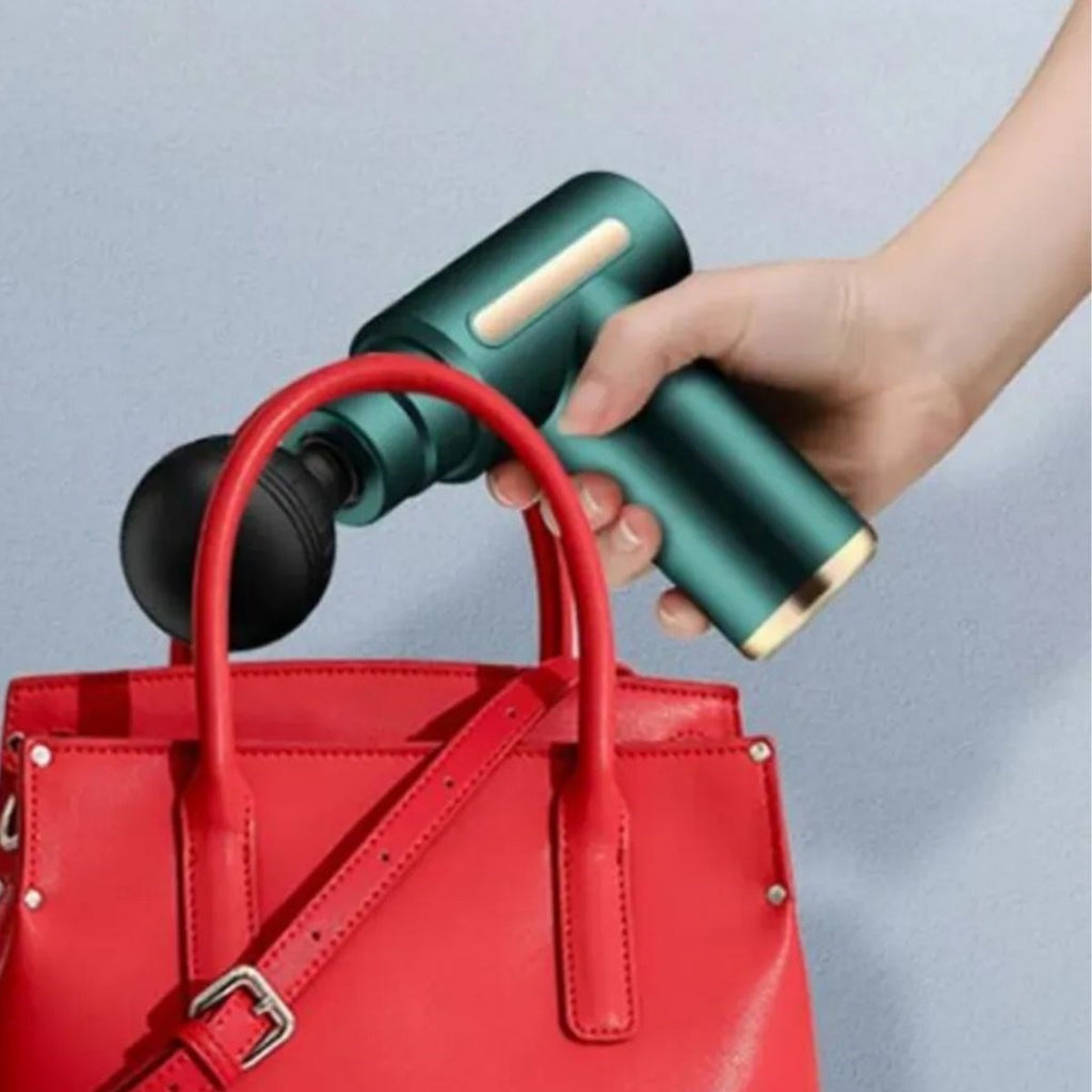 GENEL® 4 Masaj Başlıklı Titreşim, Şarj Edilebilir Küçük Masaj Aleti,Masaj Tabancası