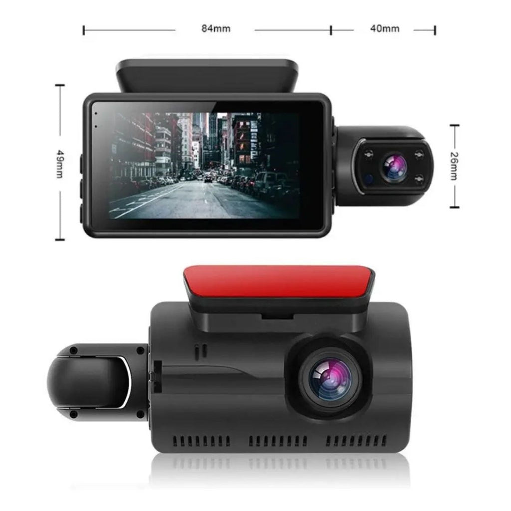 BUFFER® Araç İçi & Dışı Çift Lensli WiFi Kamera - 1080P HD,Gece Görüşlü, G-Sensörlü DVR Dashcam