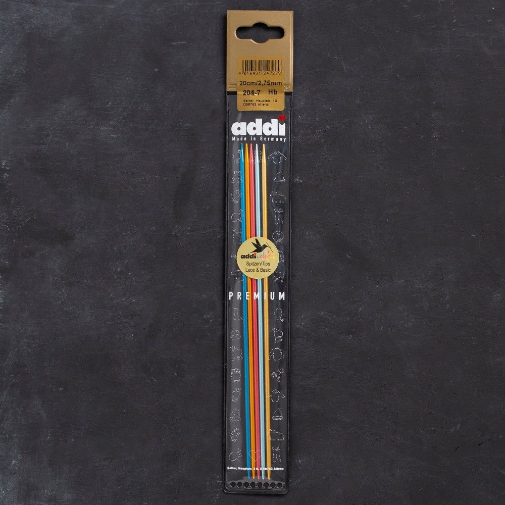 Addi Colibri 2,75mm 20cm Renkli Çorap Şişi - 204-7 - UcuzaGeliyor