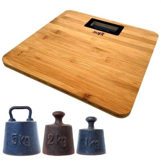BUFFER® Techfit Bambu Banyo Baskülü Yüksek Hassasiyetli Darbelere Dijital Dayanıklı Terazi Tf 1065 M - UcuzaGeliyor