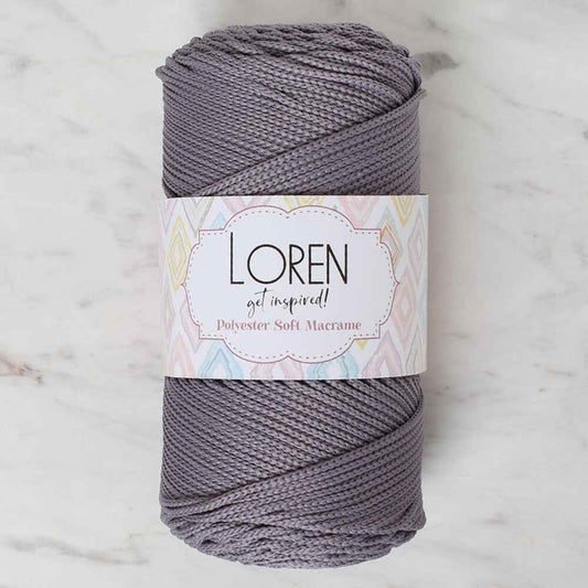 Loren Polyester Soft Macrame Gri El Örgü İpi - LM050 - 34448 - UcuzaGeliyor