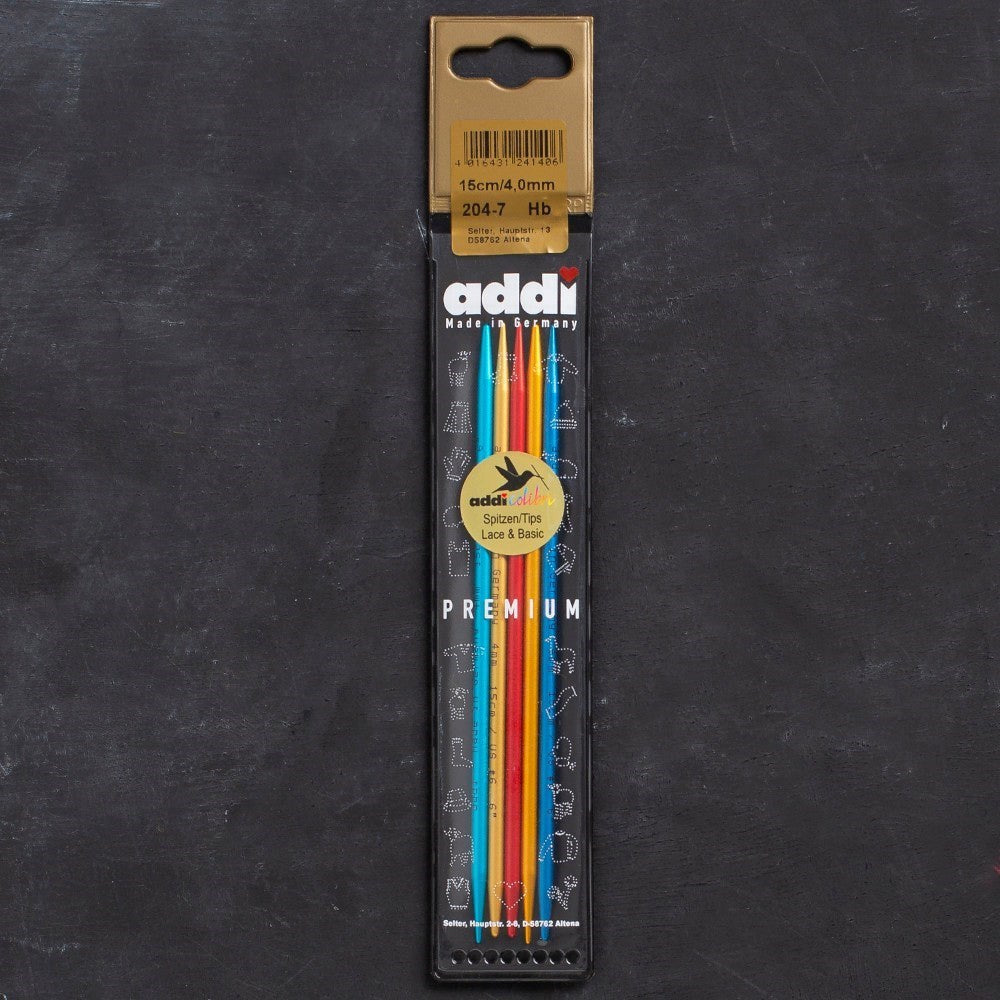 Addi Colibri 4mm 15cm Renkli Çorap Şişi - 204-7 - UcuzaGeliyor