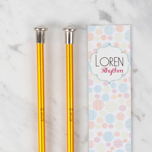 Loren Rythm 6mm Sarı Renkli Metal Örgü Şişi - UcuzaGeliyor