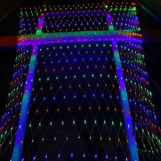 GENEL® 1x2 Metre Dekoratif File Ağ Perde 192 LED 8 Animasyonlu Farklı Işık Modu RGB Fişli - UcuzaGeliyor
