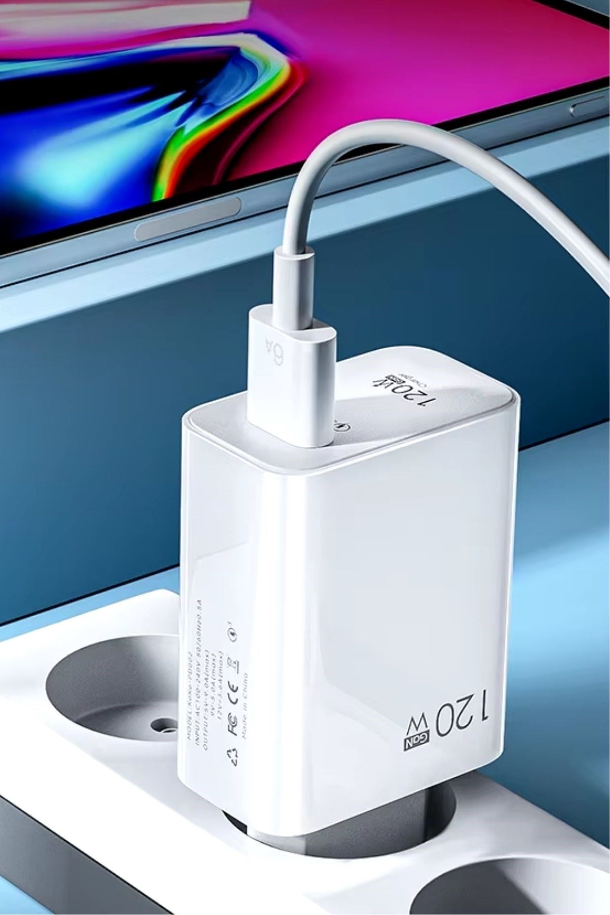 GENEL® 120W USB Hızlı Type C Uçlu Kablolu Şarj Aleti