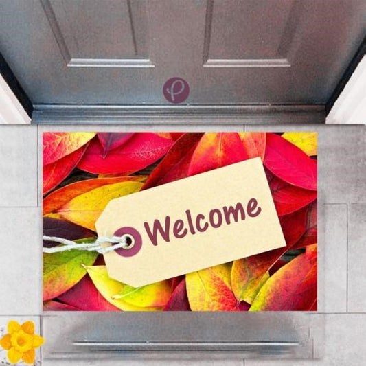 Kapı Önü Paspası Dekoratif Dijital Baskı Welcome P-2340 - UcuzaGeliyor