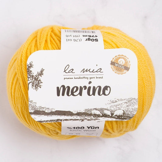 La Mia Merino Hardal Sarı El Örgü İpi - L076 - 33791 - UcuzaGeliyor