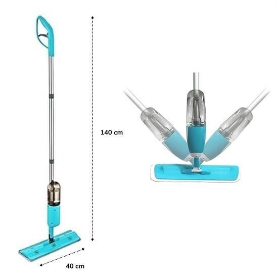 GENEL® Döner Başlıklı Spreyli Mop Parke Ahşap Fayans Temizleyici Su Hazneli Sihirli Paspas - UcuzaGeliyor