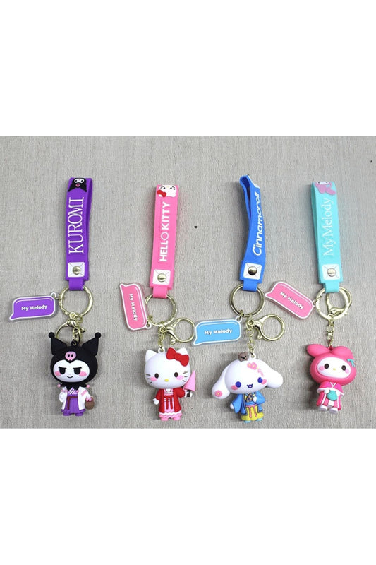 Silikon Kuromi Ve Hello Kitty Anahtarlık | Karakter Figürü Alk4249 | Lisinya