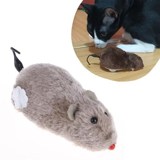 BUFFER® Kurmalı Kedi Eğitim Oyuncağı Tüylü Peluş Fare Yakalama İnteraktif Sevimli Eğlenceli Oyuncak - UcuzaGeliyor