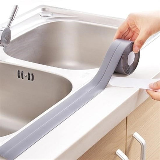 BUFFER® Gri Su Sızdırmaz  Banyo Mutfak Lavabo Küvet İzolasyon Şerit Bant - UcuzaGeliyor