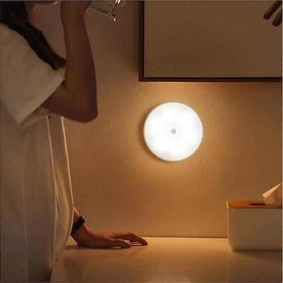 GENEL® Hareket Sensörlü Usb Şarjlı Spot Lamba Mıknatıslı ve Yapışkanlı Gün Işığı Renk Led