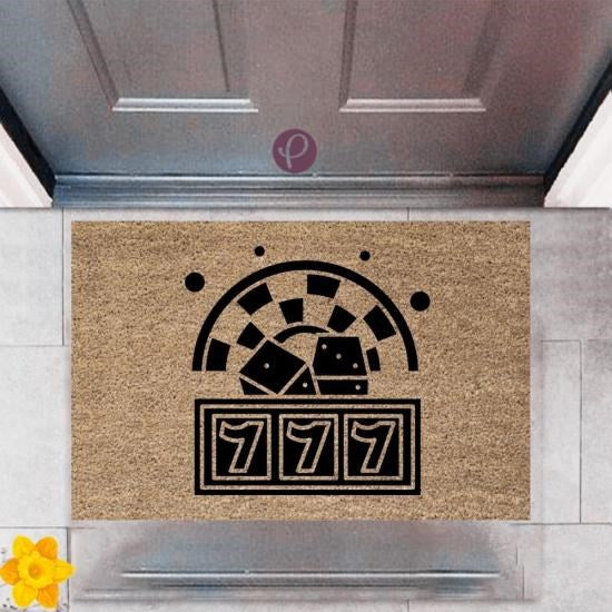 Kapı Önü Paspası Dekoratif Dijital Baskı Şans Makinesi P-2399 - UcuzaGeliyor
