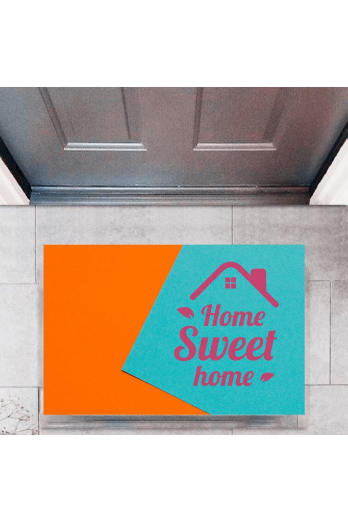 Kapı Önü Paspası Dekoratif Dijital Baskı Home Sweet Home P-2329 - UcuzaGeliyor