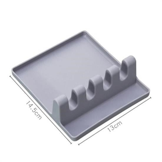 GENEL® Tencere Kapak Tutuculu Kaşıklıklı Tencere Kapak Standı Pratik Kaşık Kepçe Altlık Düzenleyici