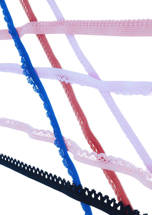 Çamaşır Lastiği Dantelli 1 cm 75 Metre 1 Top Açık Pembe - UcuzaGeliyor