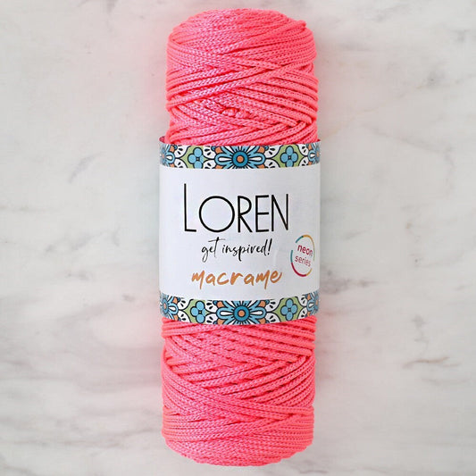 Loren Macrame Neon Pembe El Örgü İpi - L116 - UcuzaGeliyor