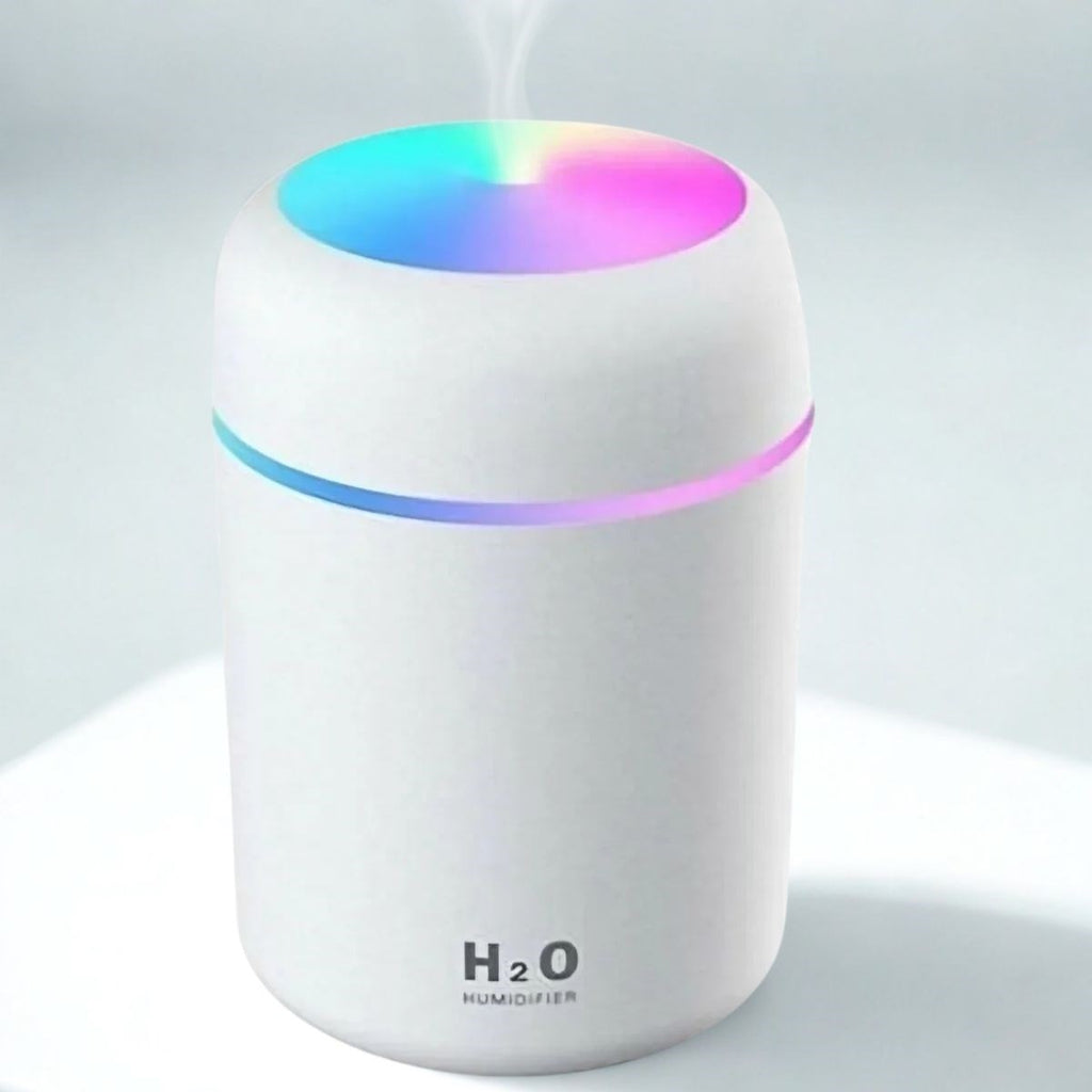 BUFFER® Usb Rengarenk Işıklı 300 ml Ulrasonik Hava Nemlendirici Buhar Makinesi Ve Hava Aroma Difüzörü