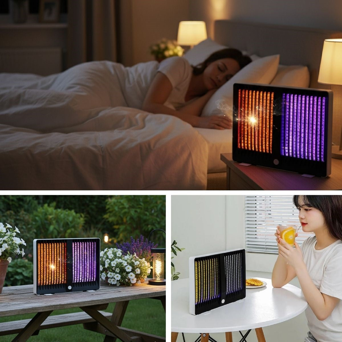 GENEL® Sivrisinek Öldürücü Lamba Şarjlı Sivrisinek Kovucu Sessiz ve Güçlü Sivrisinek Tuzağı UV Işıklı Sinek Kıran WD023