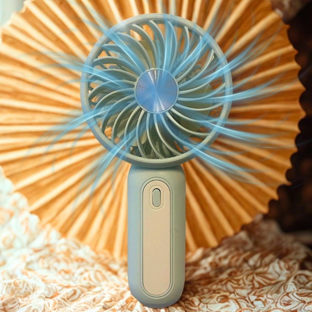 BUFFER® Masa Üstü Standlı USB ile Şarj Olabilen 3 Ayarlı Fan Modlu Çanta Tipi El Fanı