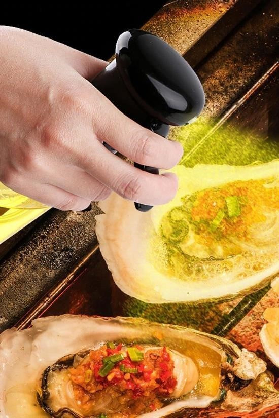 GENEL®  Çok Amaçlı Cam Şişe Püskürtmeli Dağıtıcı Yağdanlık Limonluk Sirke Sosluk Spreyi Siyah