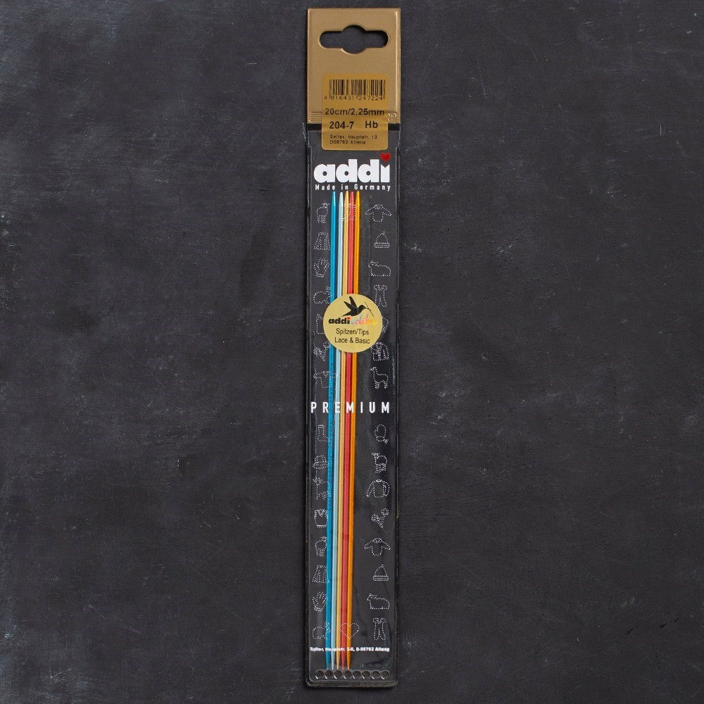 Addi Colibri 2,25mm 20cm Renkli Çorap Şişi - 204-7 - UcuzaGeliyor