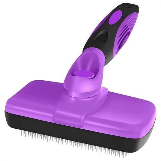 BUFFER®  Otomatik Temizlenebilen Tuşlu Pratik Kedi Köpek Tüy Toplama Fırçası - UcuzaGeliyor