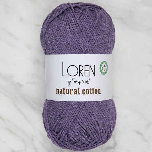 Loren Natural Cotton Mor El Örgü İpi - R093 - UcuzaGeliyor