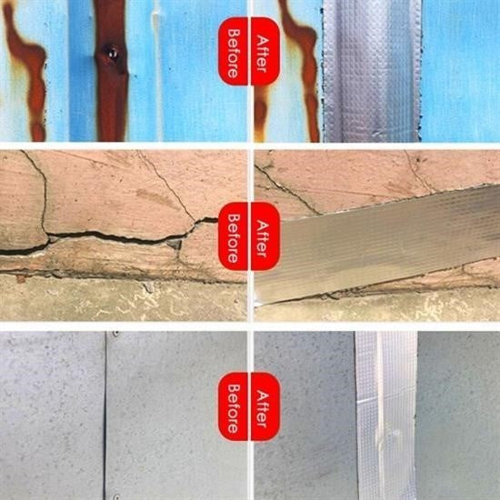 GENEL® 2 Mt Yüksek Sıcaklık Dayanan Su Geçirmez Çatı  Duvar Çatlak Onarıcı Yapışkan Bant Folyo 5 Cm - UcuzaGeliyor