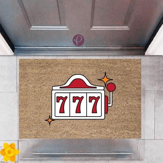 Kapı Önü Paspası Dekoratif Dijital Baskı Şans Makinesi P-2403 - UcuzaGeliyor