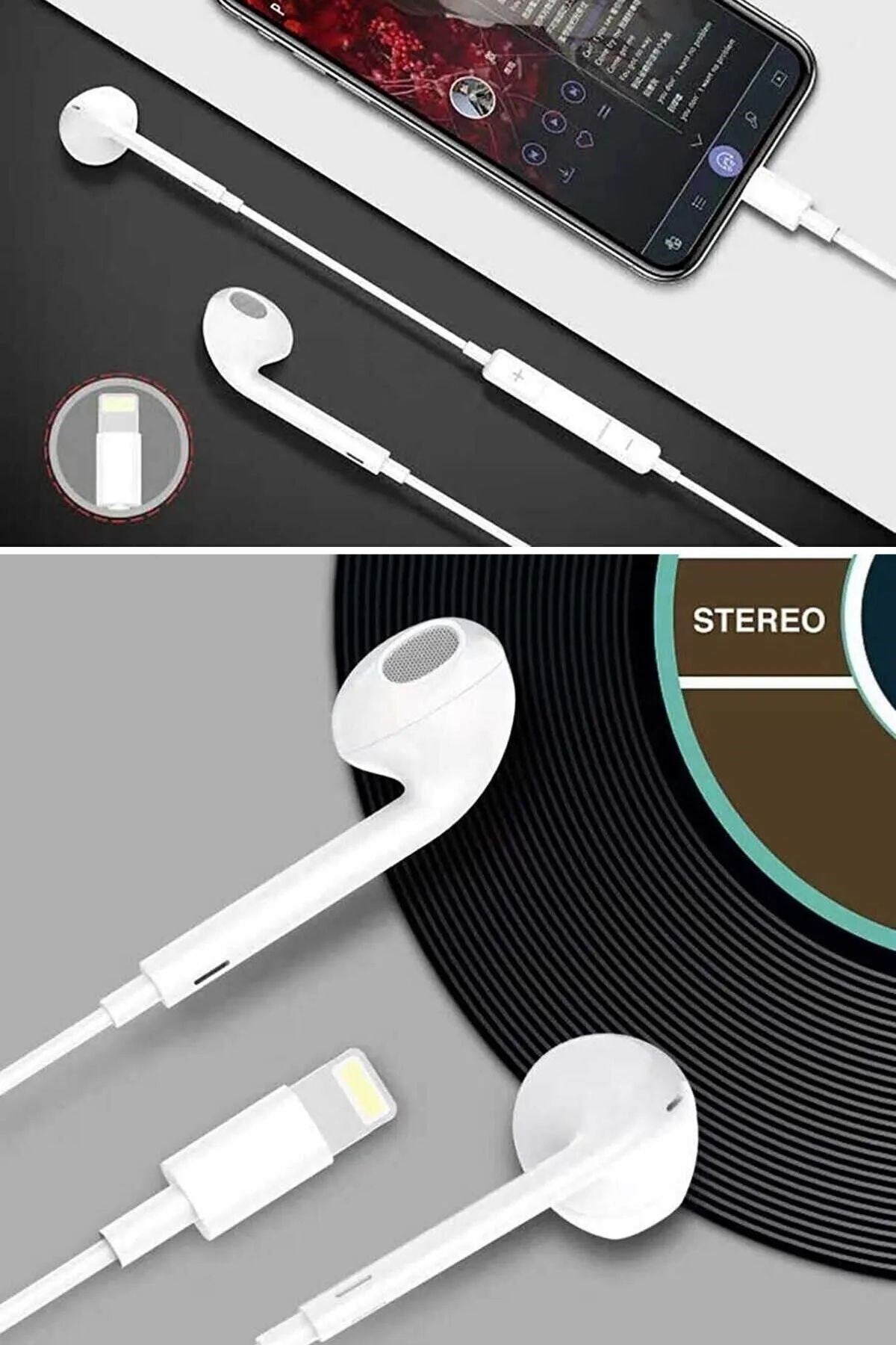 BUFFER® İphone Ucu Çıkışlı Pop Up Kulakiçi Yumuşak Kontrol Tuşlu Kulaklık