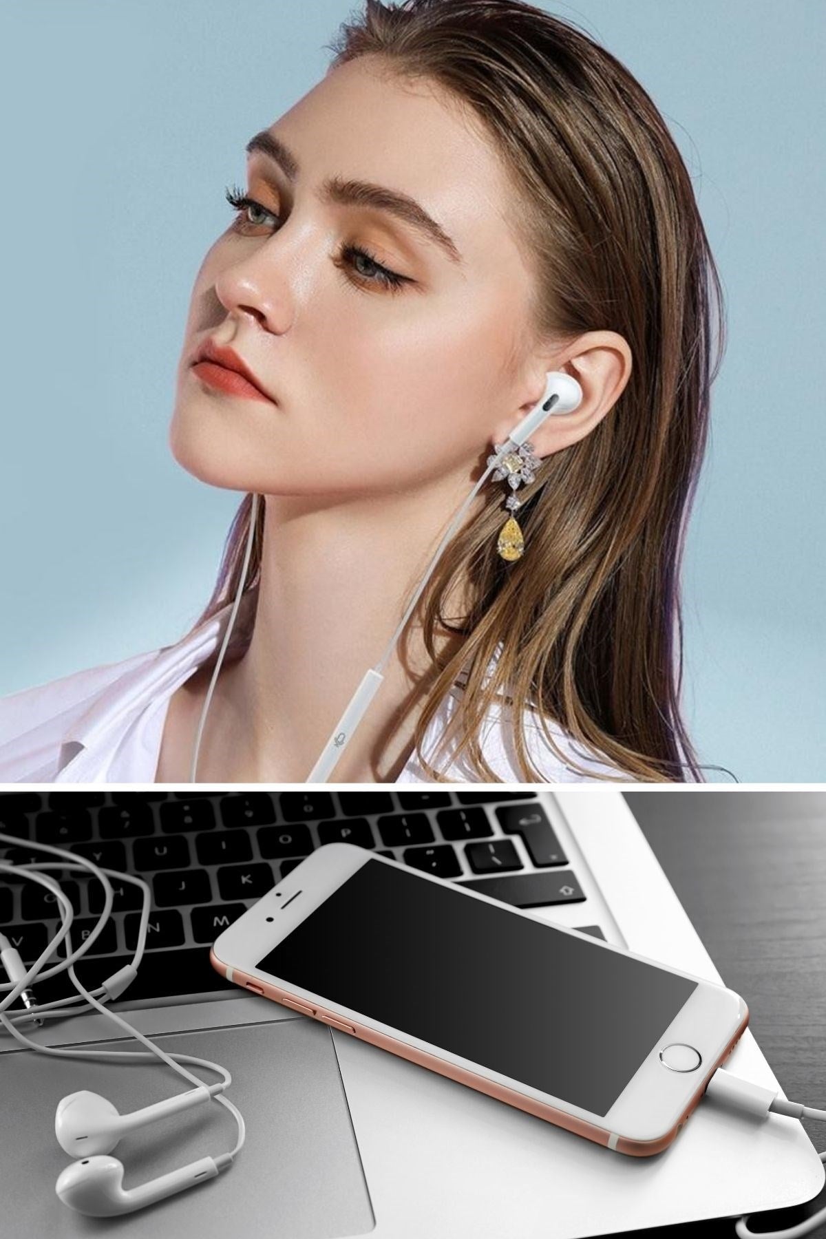 BUFFER® İphone Ucu Çıkışlı Pop Up Kulakiçi Yumuşak Kontrol Tuşlu Kulaklık