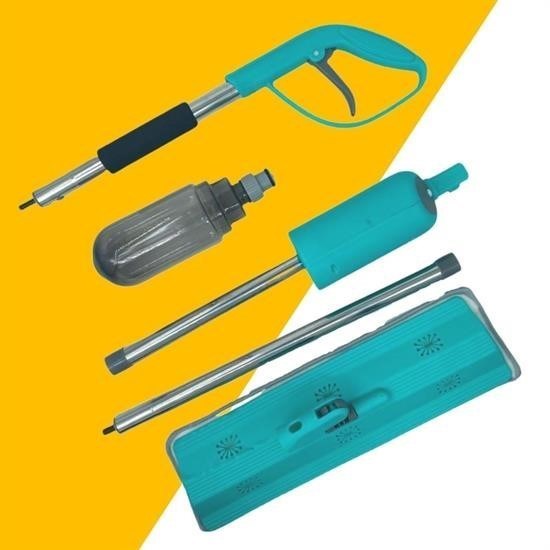 GENEL® Döner Başlıklı Spreyli Mop Parke Ahşap Fayans Temizleyici Su Hazneli Sihirli Paspas - UcuzaGeliyor