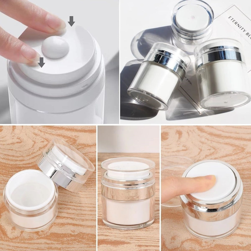 GENEL® Hava Pompalı Doldurulabilir Vakumlu Krem,Fondoten Sıvı Kozmetik Ürün Şişesi