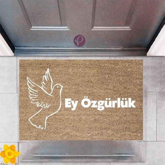 Kapı Önü Paspası Dekoratif Dijital Baskı Ey Özgürlük P-2411 - UcuzaGeliyor