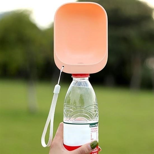 BUFFER® Evcil Hayvan Plastik Yıkanabilir Taşınabilir Su Şişesi Bağlantılı Su Kabı - UcuzaGeliyor