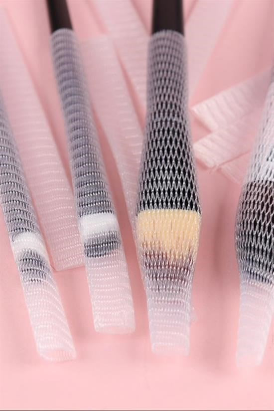 BUFFER® Makyaj Far Allık Kontür Eyeliner Fırça Malzemeleri Ürünleri Koruyucu File Kapak Örgü Kılıf S