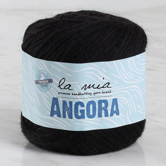 La Mia Angora 50gr Siyah El Örgü İpi - L006 - 33810 - UcuzaGeliyor