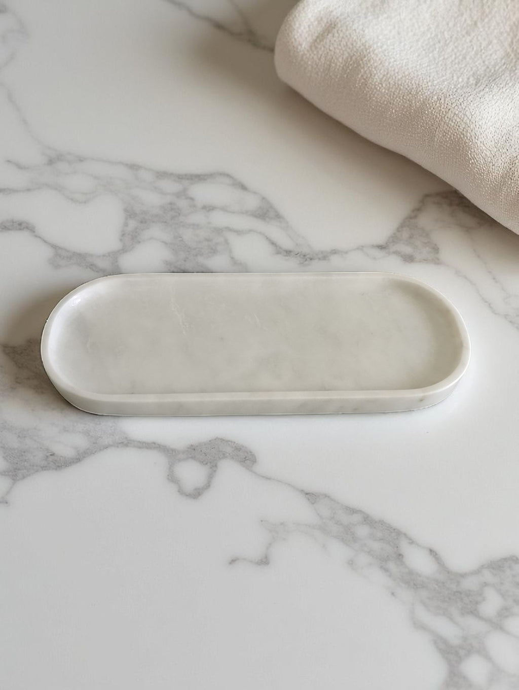 Mermer Banyo Düzenleyici Tepsi