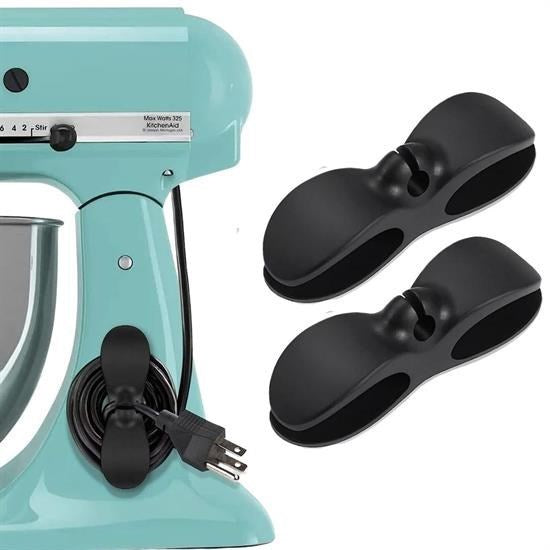 GENEL® 2li Kablo Tutucu Silikon Kordon Sarıcı Kablo Yönetici Klips