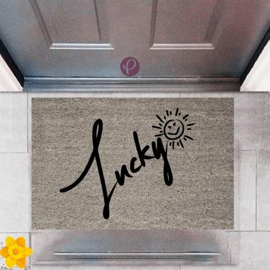 Kapı Önü Paspası Dekoratif Dijital Baskı Lucky   P-2361 - UcuzaGeliyor