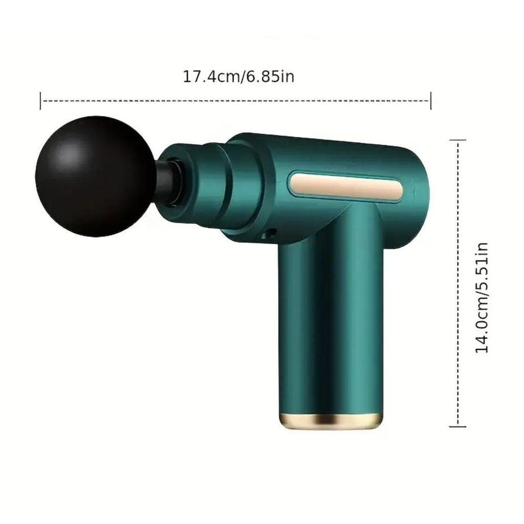 GENEL® 4 Masaj Başlıklı Titreşim, Şarj Edilebilir Küçük Masaj Aleti,Masaj Tabancası