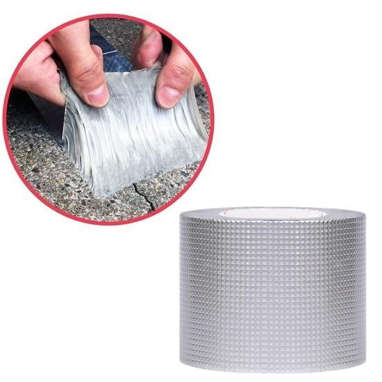 BUFFER® Yüksek Sıcaklık Dayanan Su Geçirmez Çatı Boru Duvar Çatlak Onarıcı Yapışkan Bant Folyo 5 cm - UcuzaGeliyor