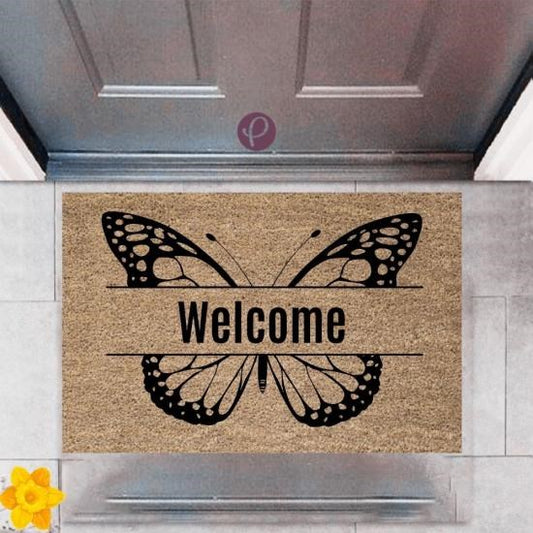 Kapı Önü Paspası Dekoratif Dijital Baskı Welcome P-2372 - UcuzaGeliyor