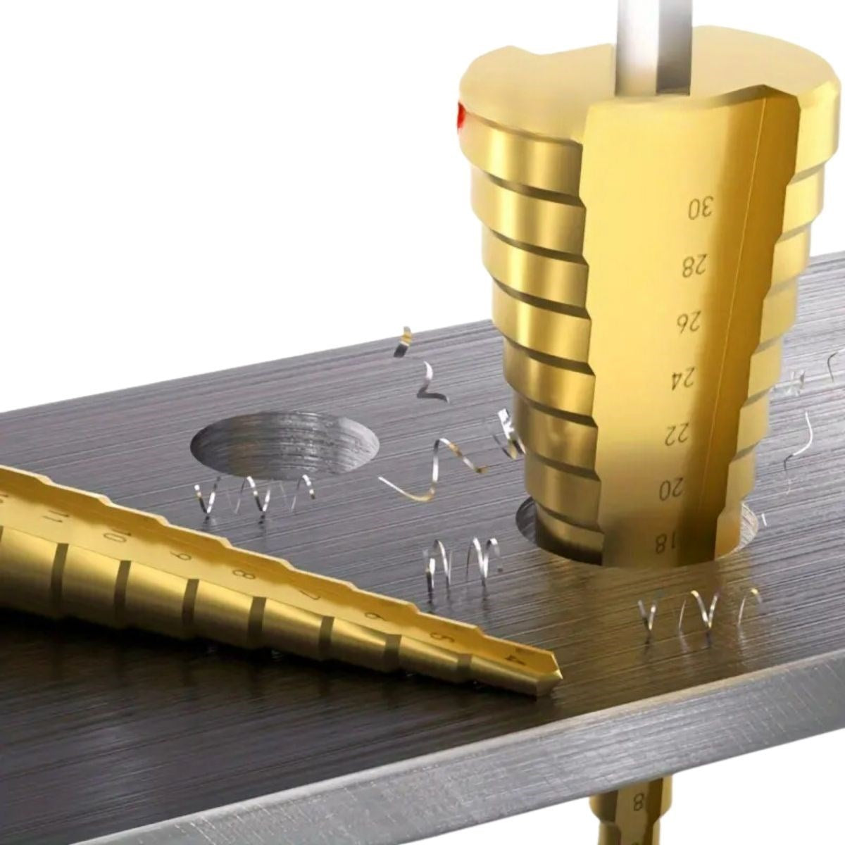 GENEL® 3 Parça Kademeli Matkap Ucu Paslanmaz Uç Alüminyum Sac Demir Delme Seti - UcuzaGeliyor