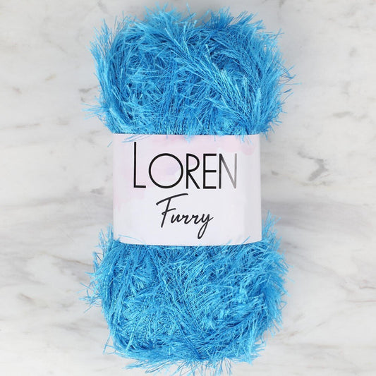 Loren Furry Mavi El Örgü İpi - RF003 - 34042 - UcuzaGeliyor