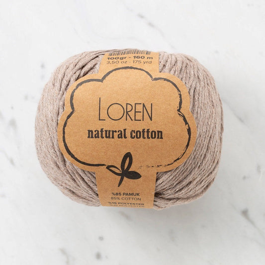 Loren Natural Cotton Vizon El Örgü İpi - R085 - 33924 - UcuzaGeliyor