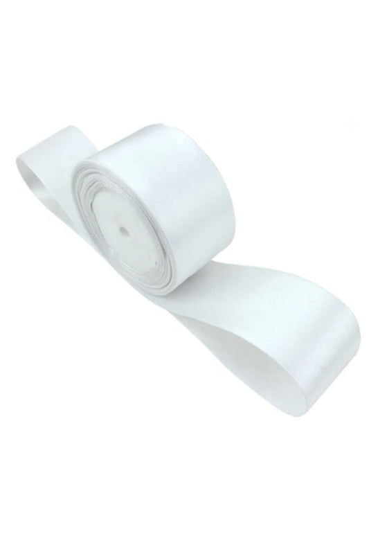 Saten Kurdele 6 cm Beyaz 10 Metre - UcuzaGeliyor
