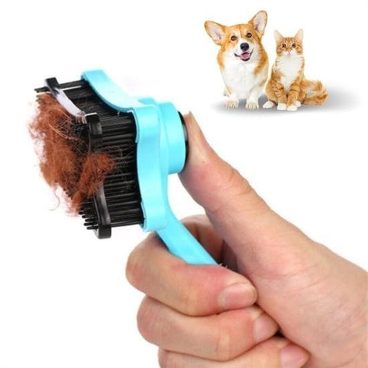 BUFFER® Evcil Hayvan Kedi Köpek Tüy Toplayıcı Otomatik Tuşlu Pet Tarak - UcuzaGeliyor